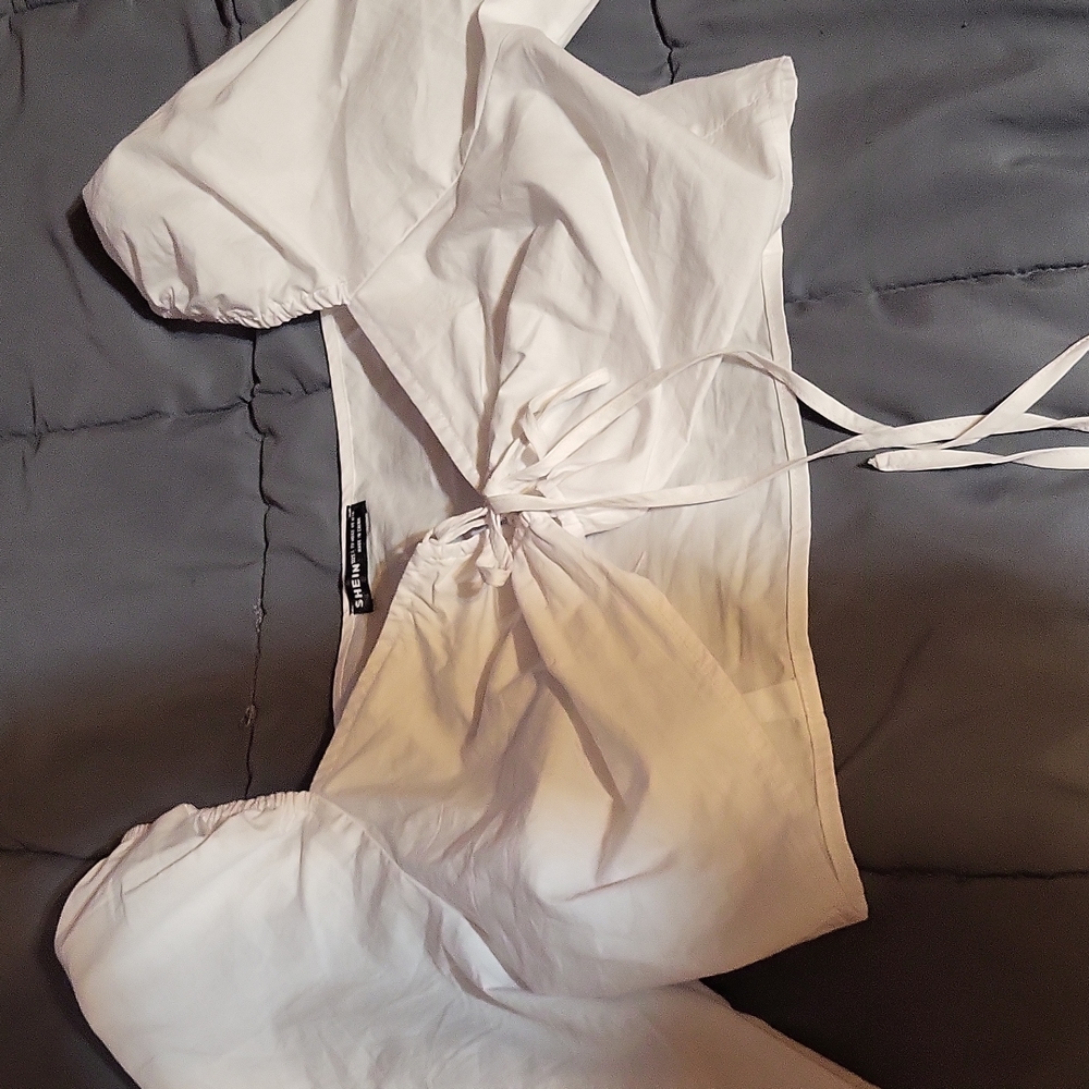 Shein L white top
